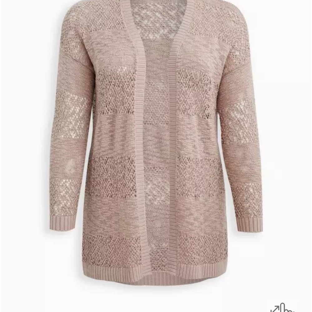 Torrid Open Stitch Cardigan Open Front Sweater